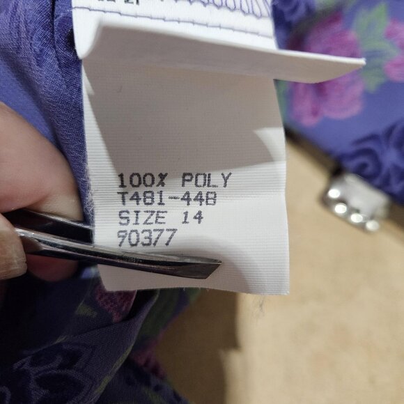 Vint Pendleton Blouse Womens 14 Long Sleeve Country Sophisticates 90s Secretary - Picture 11 of 11